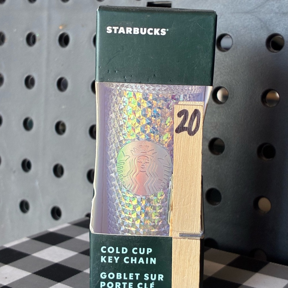 Starbucks Holographic Studded Cold Cup Key Chain